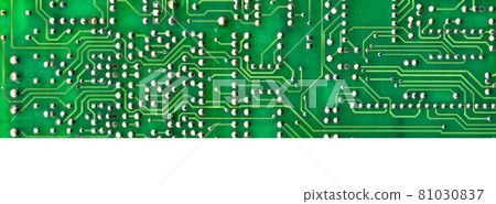 Hi-tech electronic circuit board detail background shot Hi-tech electronic circuit board detail background shot 81030837