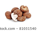 Shiitake mushroom on the White background 81031540