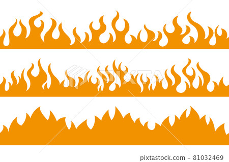 Cartoon fire flame frame borders. Cartoon fire flame frame borders. 81032469
