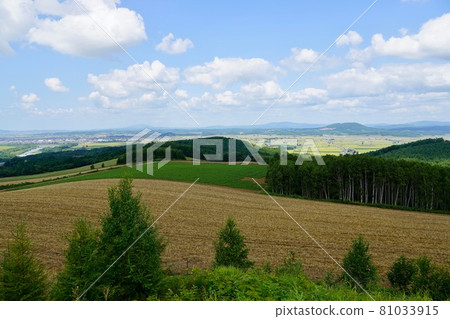 Sorachi Plain, the northern end of the Ishikari Plain seen from the outdoor furnace pass 81033915