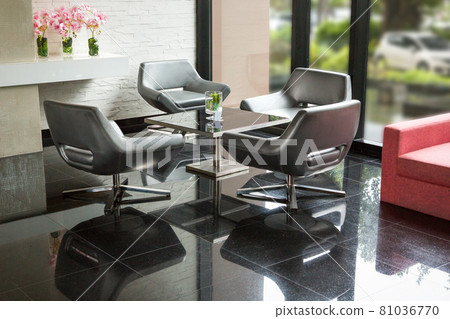 Table and chair set for relaxing in the hotel Table and chair set for relaxing in the hotel 81036770