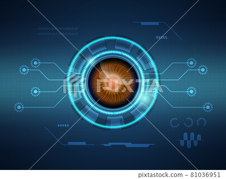 abstract futuristic hud display interface sci... - Stock Illustration ...
