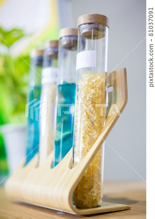 Scientific test tube simulations in the lab 81037091