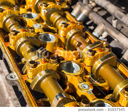 Open the part in the engine to adjust the valve. 81037345
