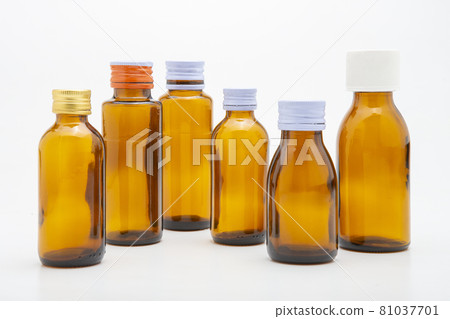 A brown bottle on a white background 81037701