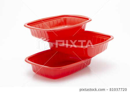 Plastic food container on a white background Plastic food container on a white background 81037720
