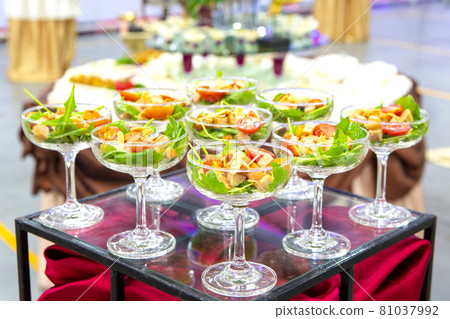 Table at a buffet restaurant party Table at a buffet restaurant party 81037992