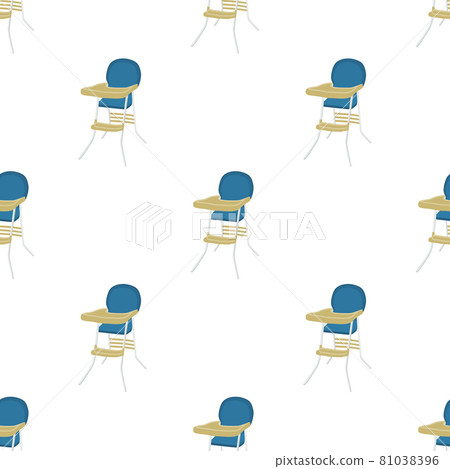 Illustration on theme colorful modern child high chair 81038396