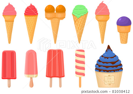 big kit ice cream popsicle different types in cone waffle cup big kit ice cream popsicle different types in cone waffle cup 81038412