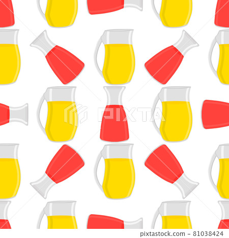 Illustration on theme big colored lemonade in glass jug Illustration on theme big colored lemonade in glass jug 81038424