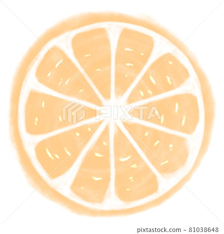 橙色剪裁水彩風格插畫素材 橙色剪裁水彩風格插畫素材 81038648