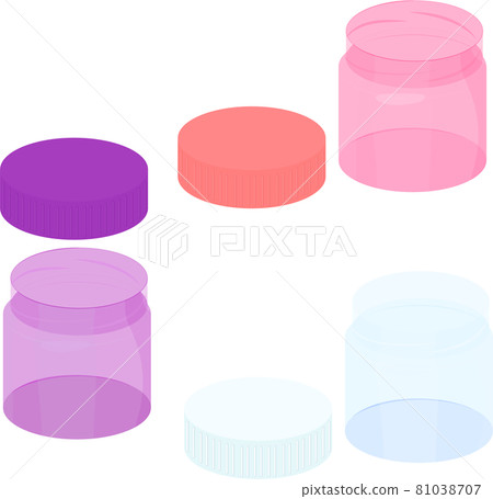 set of transparent plastic small jars 81038707