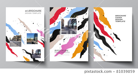 Vector layout of A4 cover mockups design templates for brochure, flyer layout, booklet, cover design, book design, brochure cover, creative agency, corporate, business, portfolio, pitch deck, startup. 81039859