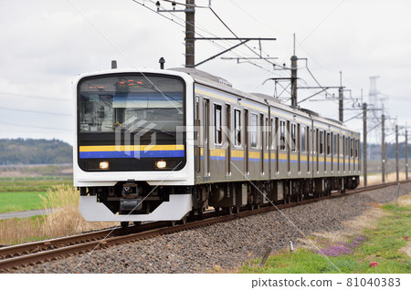 Narita Line Shimosa-Kanzaki-Namegawa JR East 209 series 2100 series C432 formation (Makuhari) Narita Line Shimosa-Kanzaki-Namegawa JR East 209 series 2100 series C432 formation (Makuhari) 81040383
