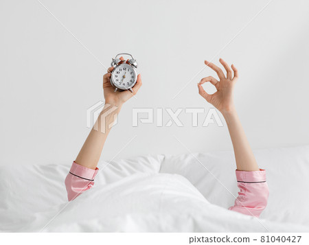 Healthy sleep, wake up on time, great rest, start to work and good morning Healthy sleep, wake up on time, great rest, start to work and good morning 81040427