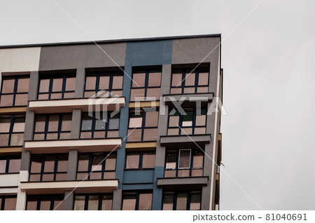 Modern apartment building. Modern apartment building. 81040691