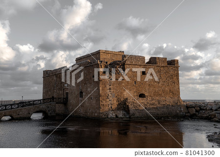 Medieval Paphos castle and mediterranean sea coast. Cyprus Medieval Paphos castle and mediterranean sea coast. Cyprus 81041300