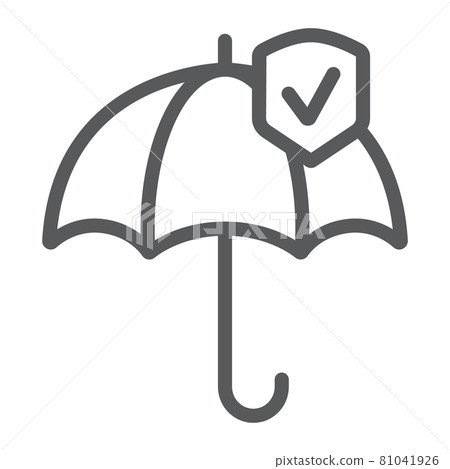 Reliability line icon, protection and reliable, umbrella sign, vector graphics, a linear pattern on a white background. 81041926