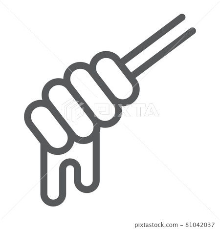 Honey line icon, food and sweet, dripping honey sign, vector graphics, a linear pattern on a white background. Honey line icon, food and sweet, dripping honey sign, vector graphics, a linear pattern on a white background. 81042037