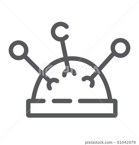 Sewing pin vector icon, Stock vector