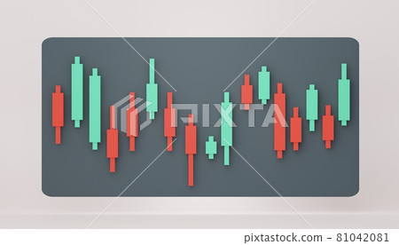 3d render window of stock trading graph. Scene of seo marketing design. Investment management and financial innovations. Business graph chart for future planning. 81042081