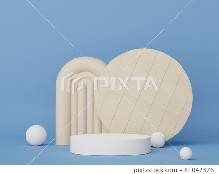 3d render display podium for product and cosmetic presentation. Minimal scene for advertising. Abstract clean background for web banner and mock up. simple geometric shapes. 3d render display podium for product and cosmetic presentation. Minimal scene for advertising. Abstract clean background for web banner and mock up. simple geometric shapes. 81042376