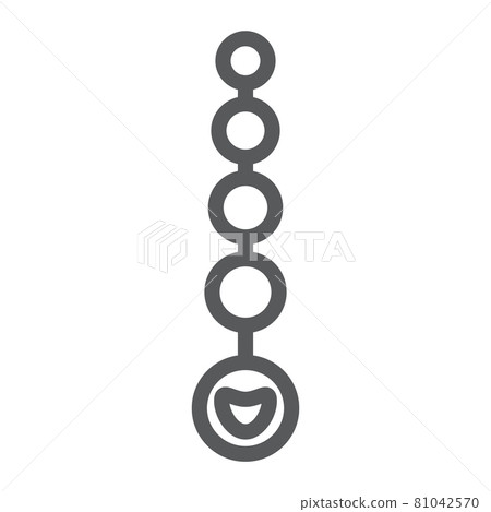 Anal beads line icon, sex toy and adult, anal balls sign, vector graphics, a linear pattern on a white background, eps 10. Anal beads line icon, sex toy and adult, anal balls sign, vector graphics, a linear pattern on a white background, eps 10. 81042570