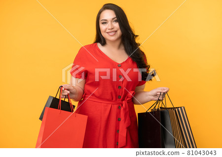 shopaholic lifestyle pleased woman hot sale black 81043043