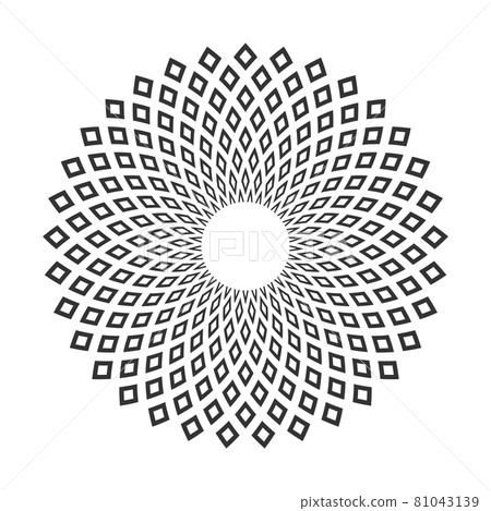 Circle geometric pattern. Abstract decorative design element. 81043139