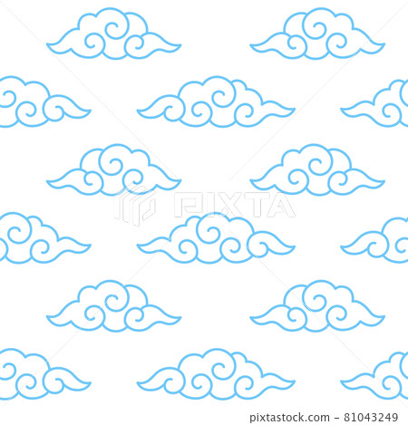 Traditional Japanese cloud pattern Traditional Japanese cloud pattern 81043249