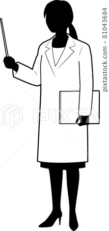 Woman in a white coat ① Woman in a white coat ① 81043684