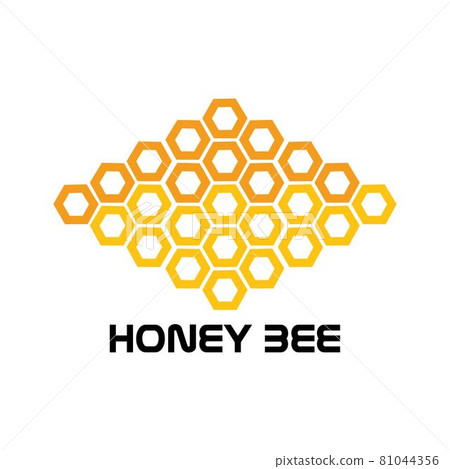 Honeycomb bee animal logo vector image 81044356