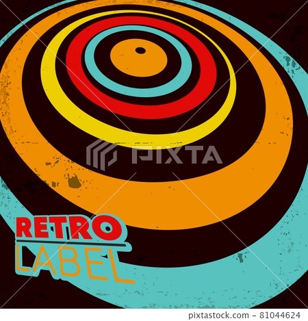 Retro design poster with vintage grunge texture and colored lines. Vector illustration Retro design poster with vintage grunge texture and colored lines. Vector illustration 81044624