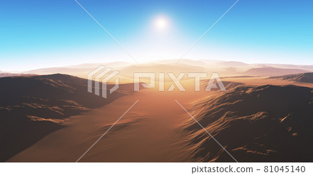 Desert landscape with sand dunes Desert landscape with sand dunes 81045140