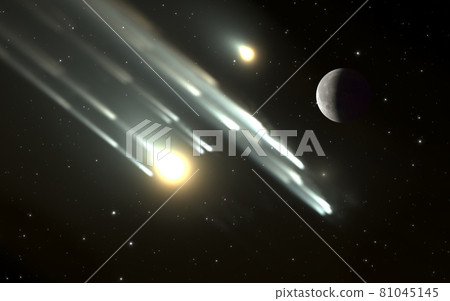 Meteors or fragments satellite burn in the Earth's atmosphere 81045145