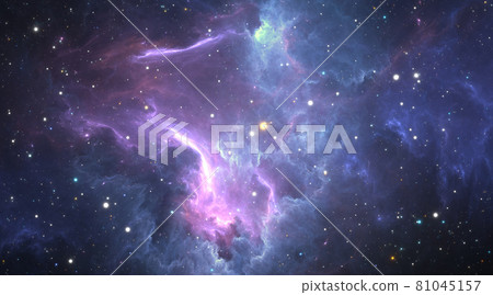 Stellar system and gas nebula. Stellar system and gas nebula. 81045157