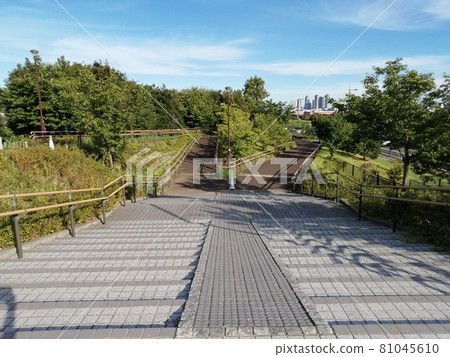 Futakotamagawa Park stairs passage Futakotamagawa Park stairs passage 81045610
