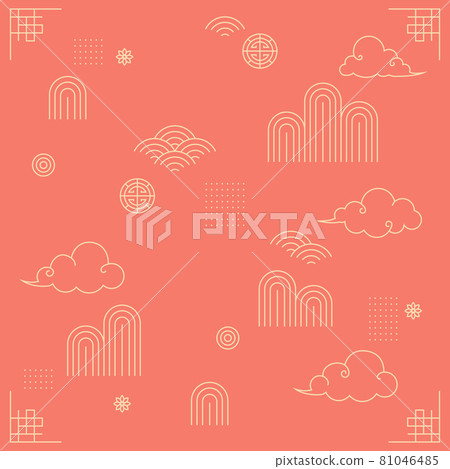 韓國傳統圖案背景 韓國傳統圖案背景 81046485