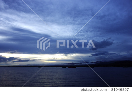 Early morning harbor scenery of Honiara harbor on Guadalcanal Island Early morning harbor scenery of Honiara harbor on Guadalcanal Island 81046897