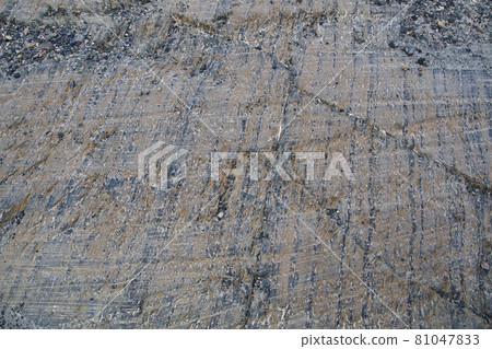 冰川融化後留下的冰川條紋哥倫比亞冰原阿薩巴斯卡冰川加拿大阿爾巴塔 81047833