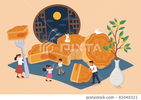 Mid-Autumn Festival illustration 81048321