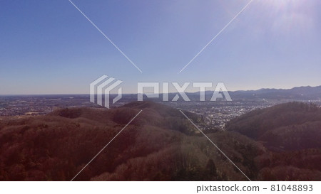 冬天枯萎的關東用無人機進行平原航空攝影(埼玉縣大里區寄居町) 冬天枯萎的關東用無人機進行平原航空攝影(埼玉縣大里區寄居町) 81048893