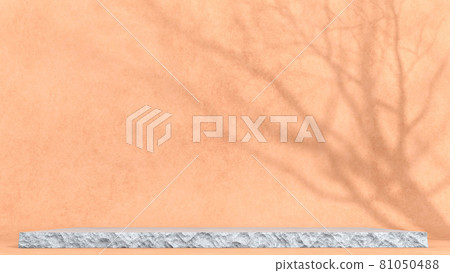 Orange studio for product presentation. Stone slab Orange studio for product presentation. Stone slab 81050488