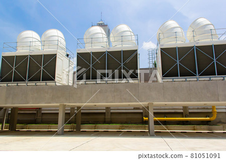 HVAC Air Chillers on Rooftop HVAC Air Chillers on Rooftop 81051091