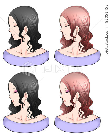 Hairstyle material Hairstyle material 81051453