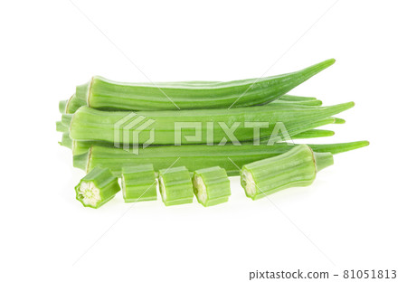 Okra isolated on white background Okra isolated on white background 81051813