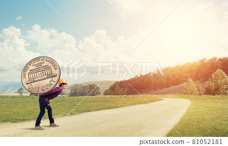 Builder man carry coin Builder man carry coin 81052181