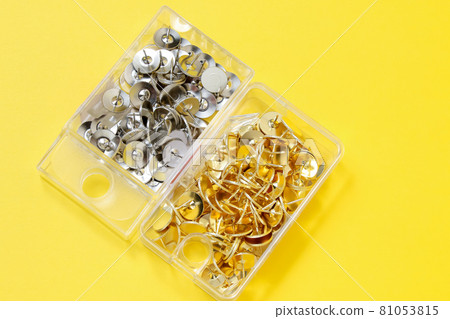 Pushpins, pushpins, pushpins, needles, stabs, stationery, stationery, offices, pins, household goods, gold 81053815