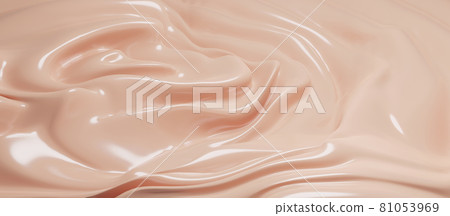 Cosmetic foundation cream texture background 3D render 81053969