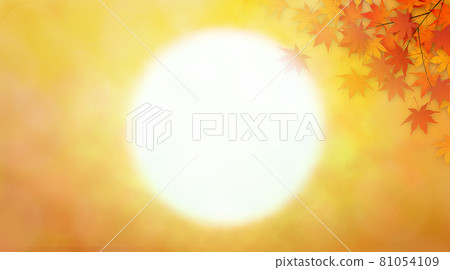 Autumn leaves and sunset background material Autumn leaves and sunset background material 81054109